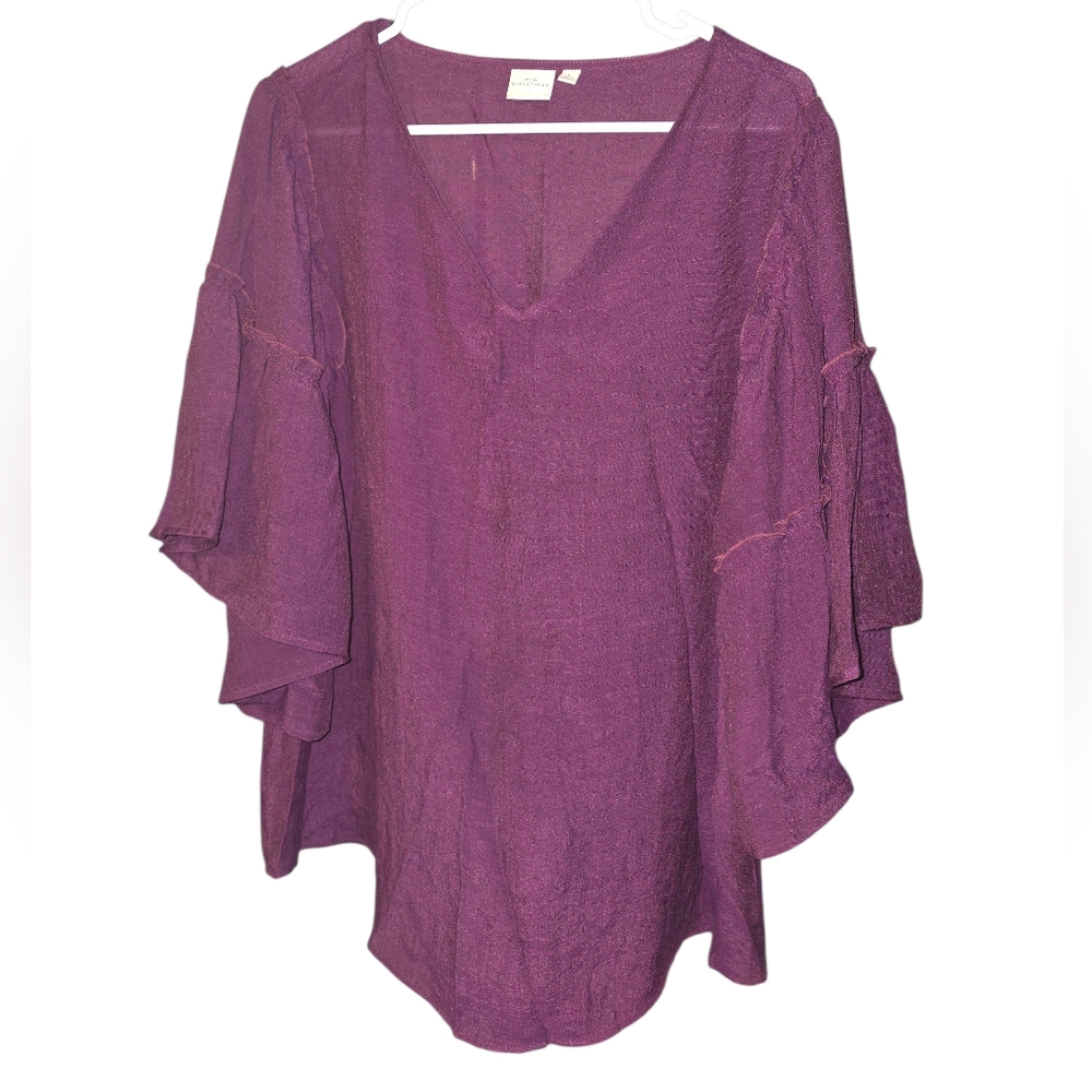 New Directions Deep Purple Blouse